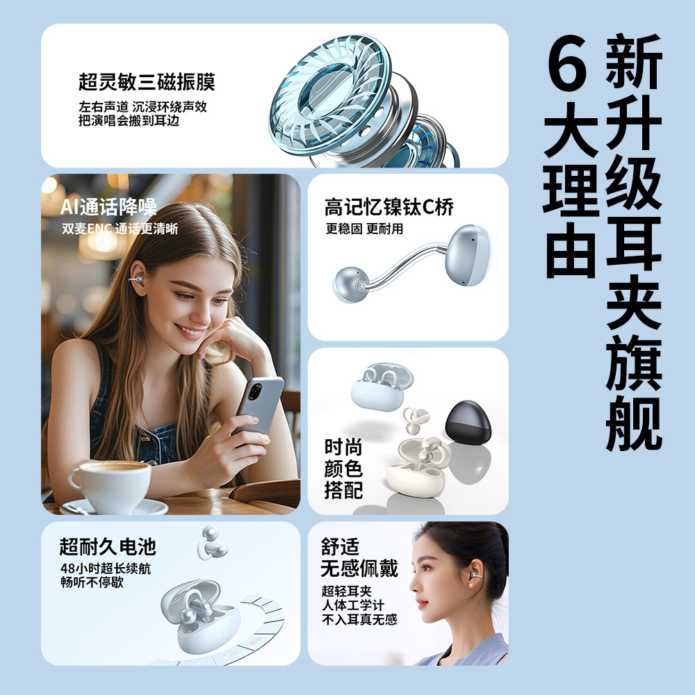 X56·OWS夹耳蓝牙耳机 【耳嗨X56】 - 图片 2
