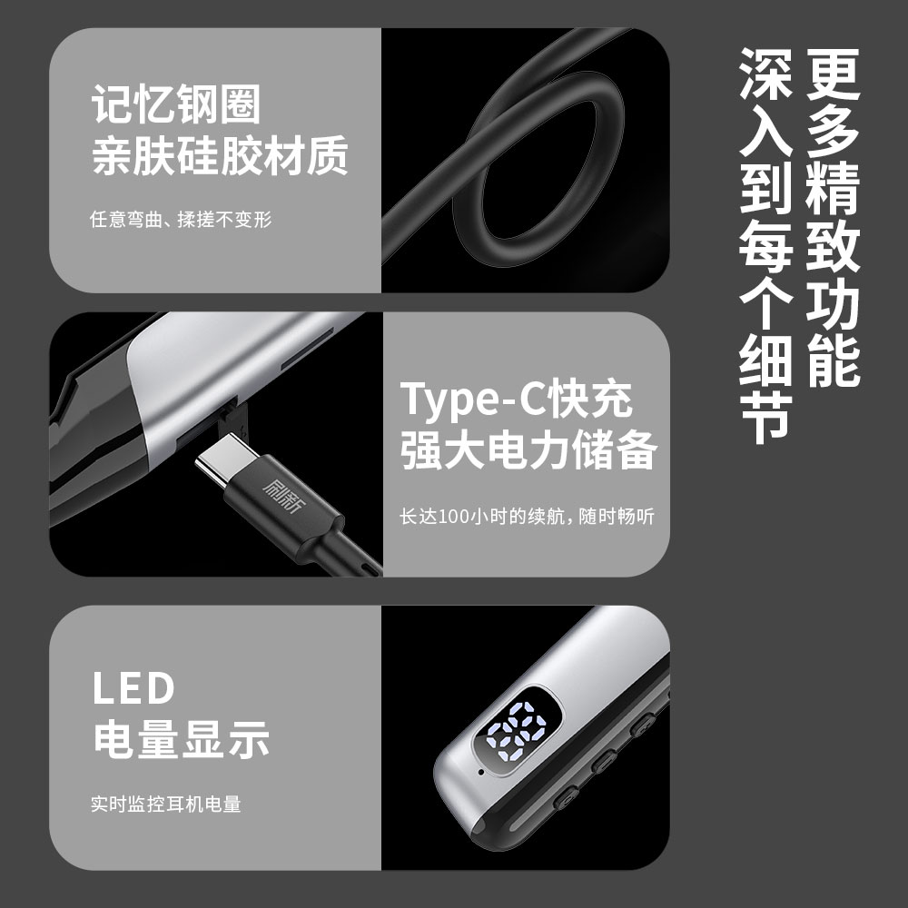 X40·半入耳式挂脖蓝牙耳机 【源音X40】 - 图片 4
